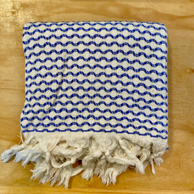 Piastrelle Towel in Denim Blue